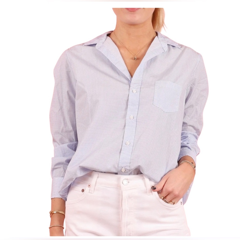FRANK & EILEEN TINY DOT EILEEN SHIRT cotton Italian